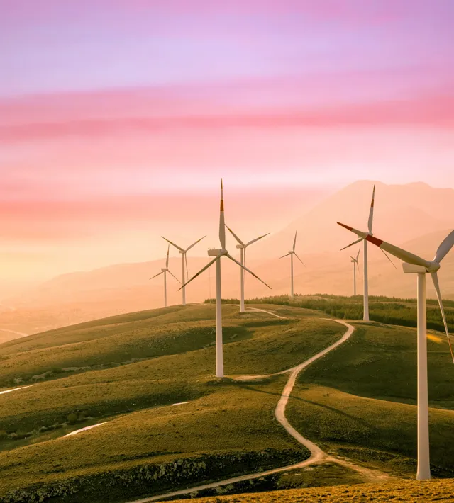Windfarm On Hill
