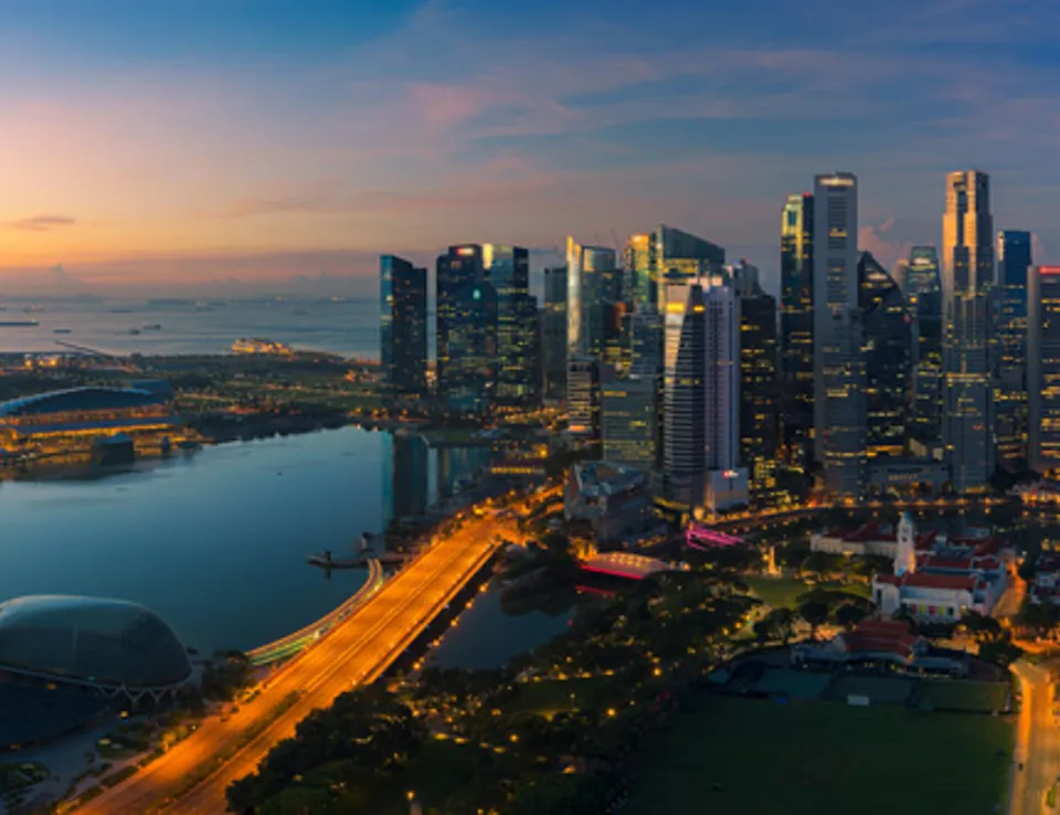 Aerial View Of Singapore