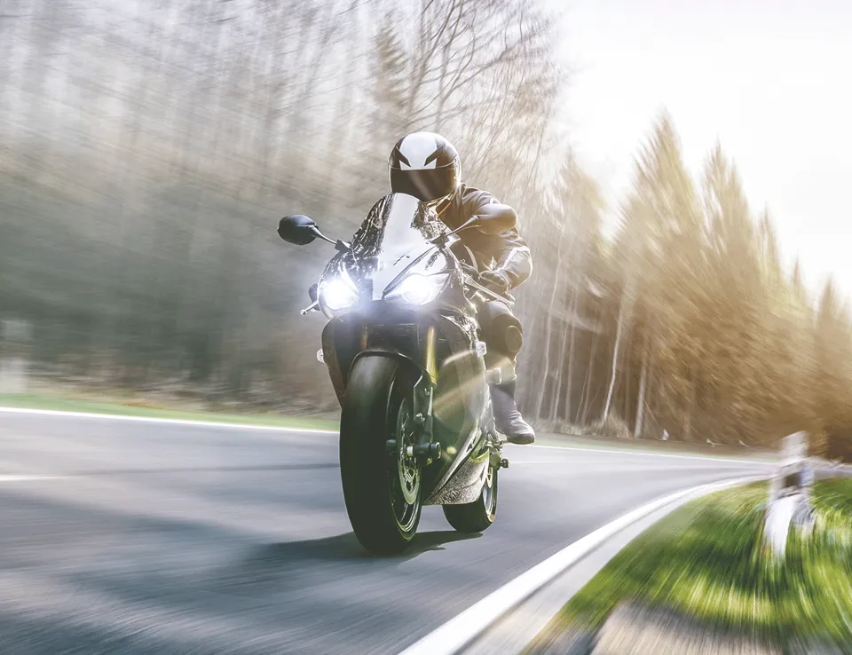 Motorcycle On Road