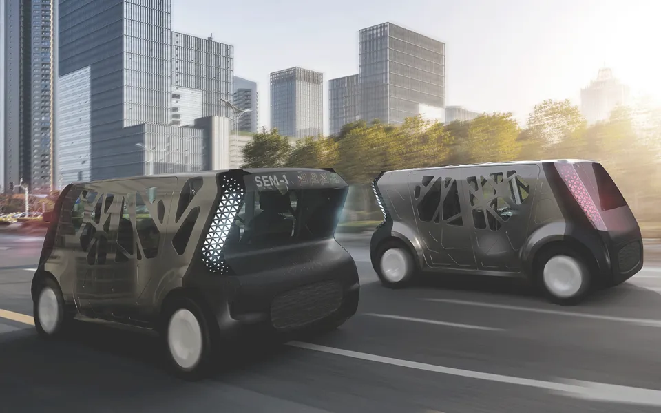 Steel Emotive Autonomous Vehicles On The Road